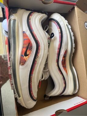 Nike Red and White Air Max 97 Shoe Box